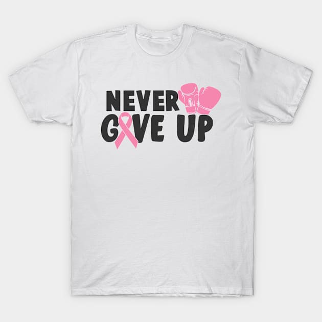 never give up T-Shirt by CrankyTees